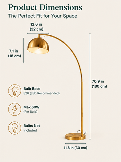 Aurora Luxe™ Arc Floor Lamp — Modern Luxury Lighting For Elegant Living Spaces