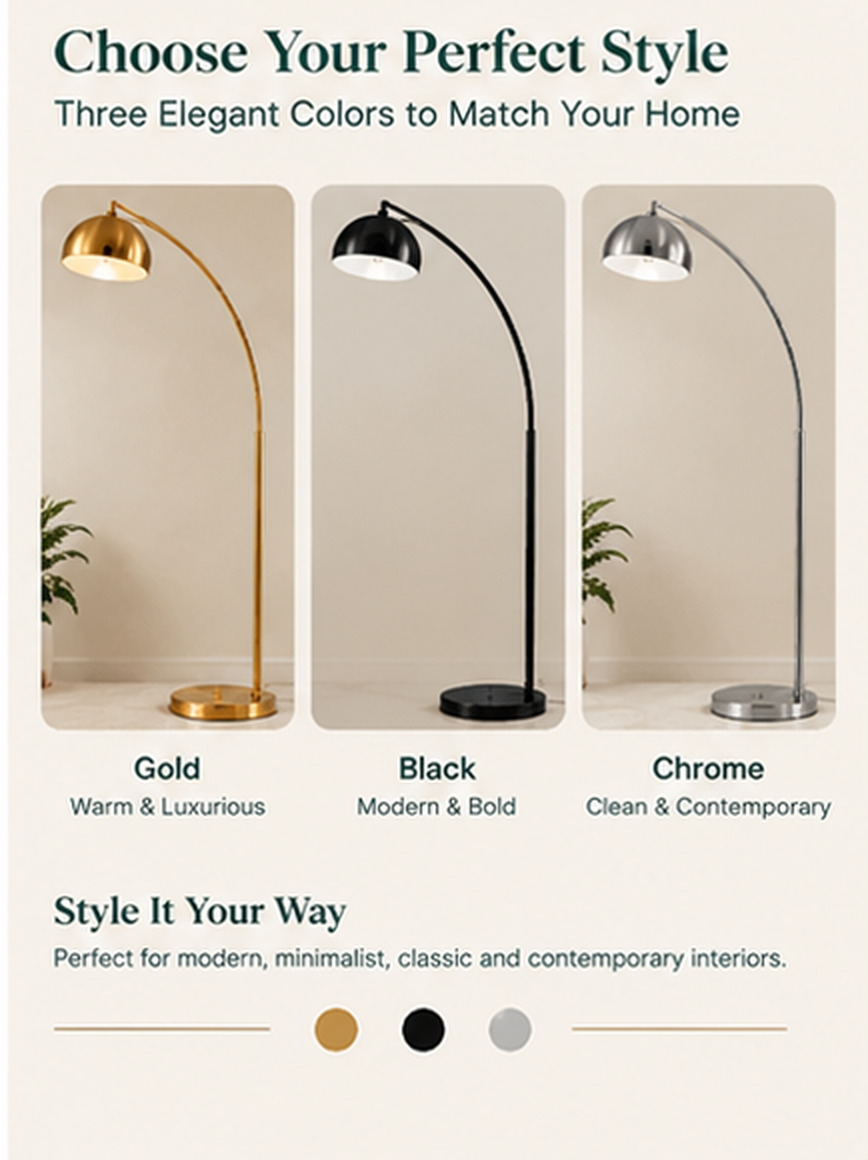 Aurora Luxe™ Arc Floor Lamp — Modern Luxury Lighting For Elegant Living Spaces