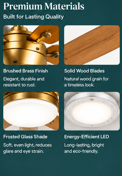 Aurora Luxe™ Ceiling Fan With Light — Modern Comfort & Elegant Lighting For Your Home