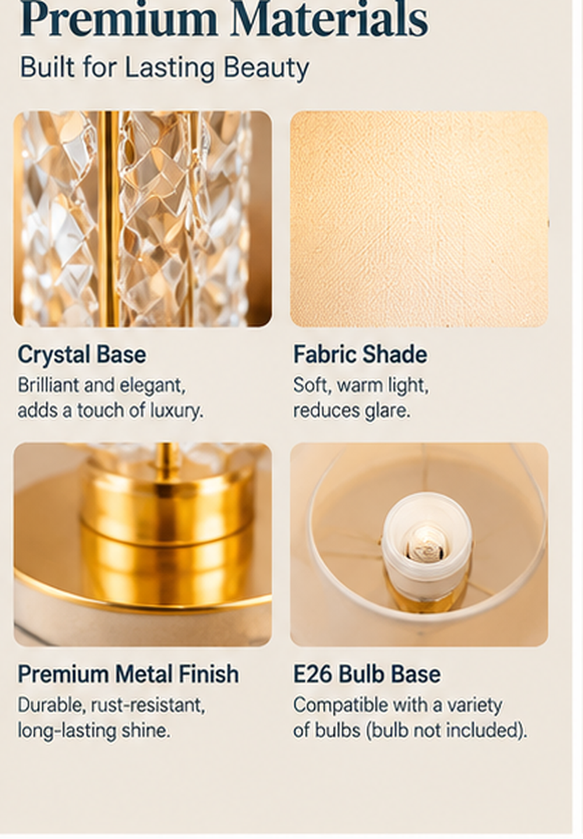Aurora Luxe™ Crystal Table Lamp — A Touch of Sparkle For Elegant Modern Homes