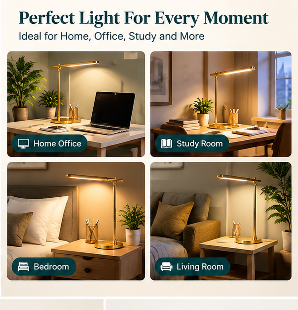 Aurora Luxe™ LED Desk Lamp — Focus Better With Elegant Modern Lighting
