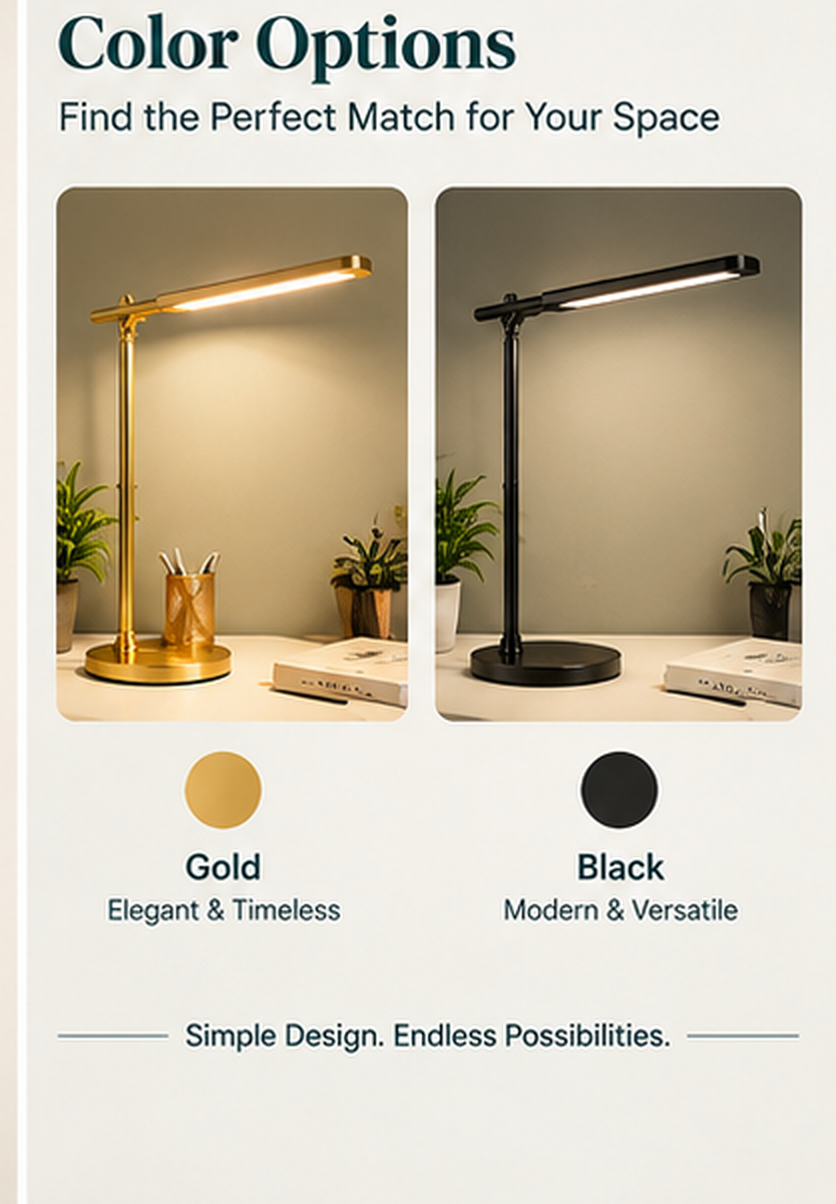 Aurora Luxe™ LED Desk Lamp — Focus Better With Elegant Modern Lighting