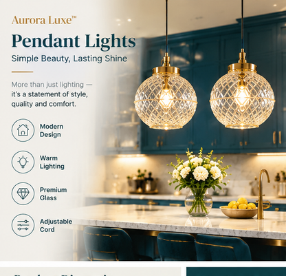 Aurora Luxe™ Pendant Lights — Modern Elegance For Elevated Home Interiors