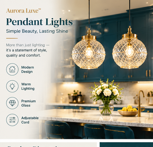 Aurora Luxe™ Pendant Lights — Modern Elegance For Elevated Home Interiors