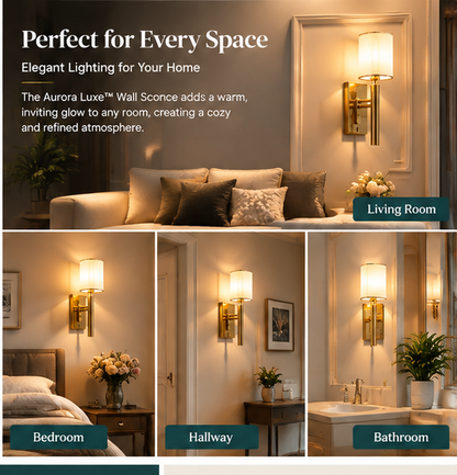 Aurora Luxe™ Wall Sconce — Modern Elegance For Warm & Stylish Interiors