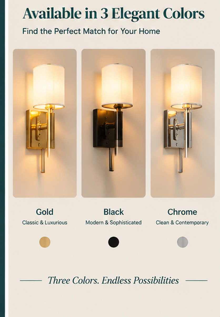 Aurora Luxe™ Wall Sconce — Modern Elegance For Warm & Stylish Interiors