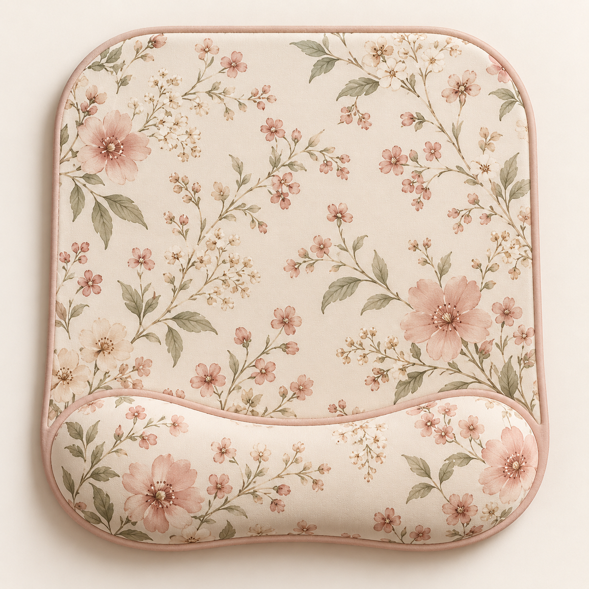 Vintage Floral Garden Ergonomic Mouse Pad