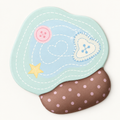 Blue Heart Trail Ergonomic Mouse Pad