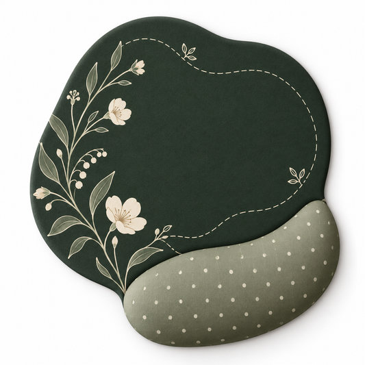c Botanical Pattern Desk Mouse Pad