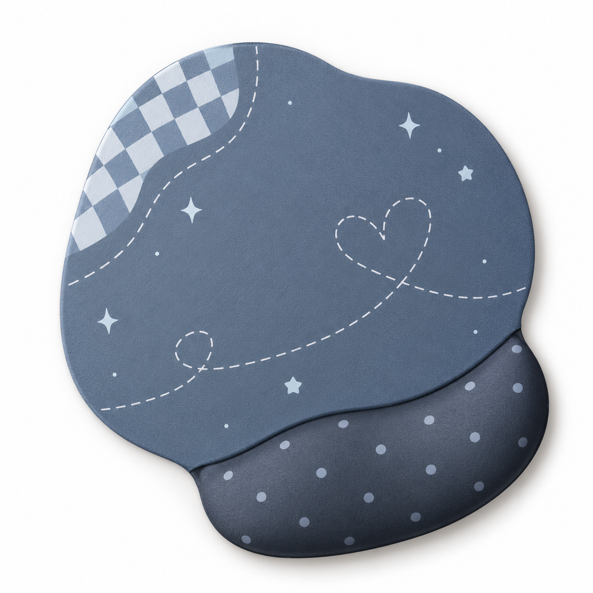 Blue Star Pattern Desk Mouse Pad